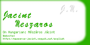jacint meszaros business card