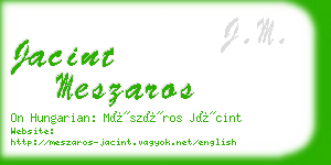 jacint meszaros business card